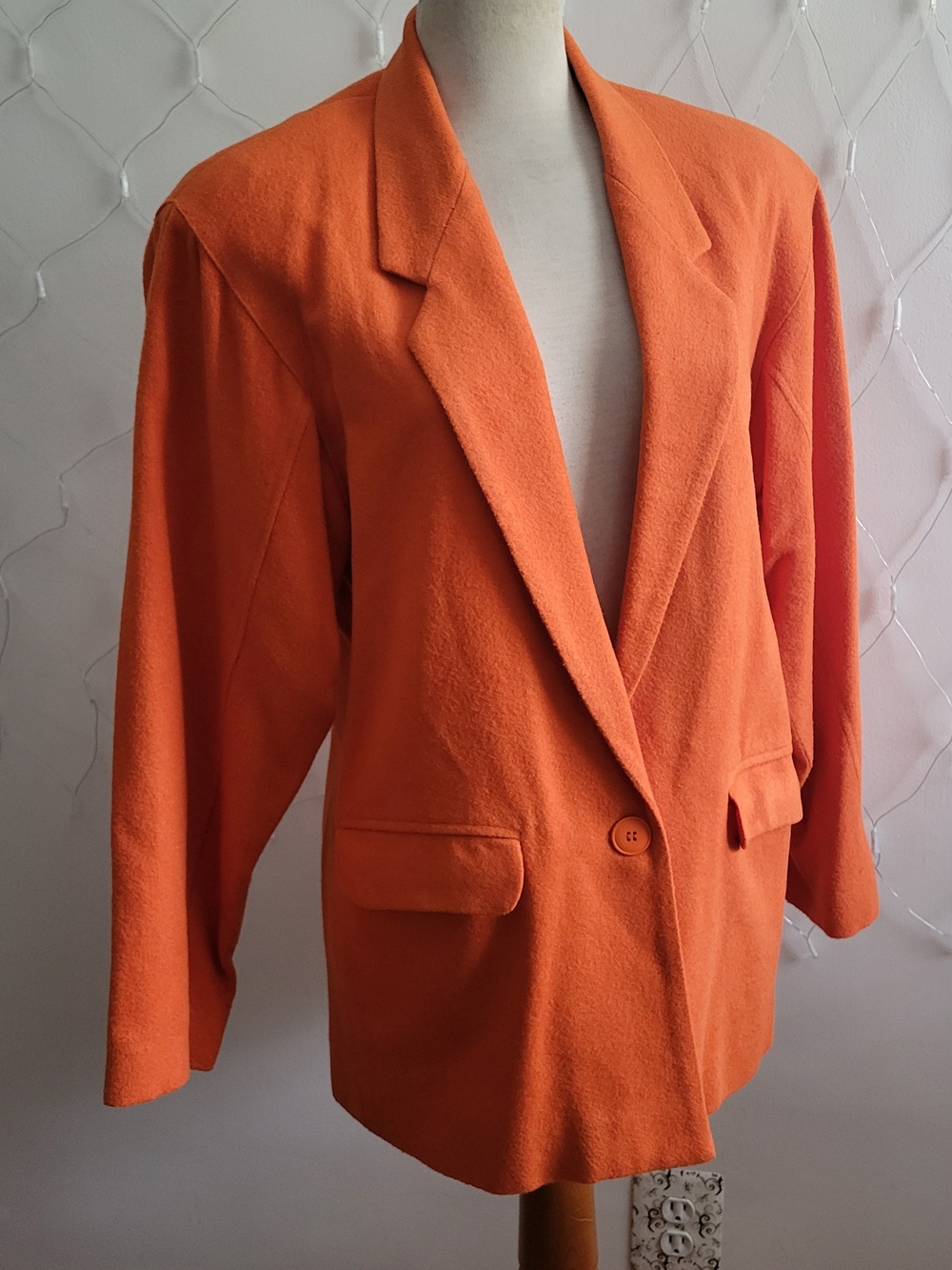 Vintage Adolfo Int'l Oversized Single-Button Blazer Jacket • Tagged Medium